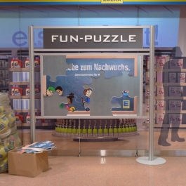 Fun Puzzel aufgebaut